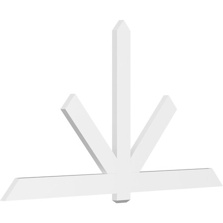 Ekena Millwork Kennewick Architectural Grade PVC Gable Bracket, 96"W x 52"H x 2"D x 6"F, 13/12 Pitch GBP096X52X0206KEN00